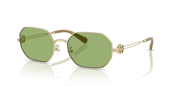 LIGHT GREEN LENSES WITH SHINY LIGHT GOLD FRAME