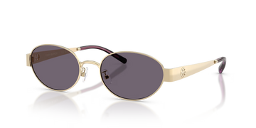 SOLID VIOLET LENSES WITH SHINY LIGHT GOLD FRAME