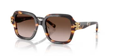 BROWN GRADIENT LENSES WITH DARK TORTOISE FRAME