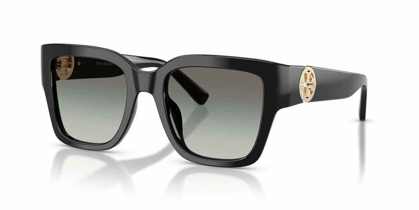 Tory Burch TY7228U/S Square Sunglasses in Grey Gradient Black, front view