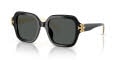 Tory Burch TY7231U/S Square Sunglasses in Dark Grey / Black, angle view