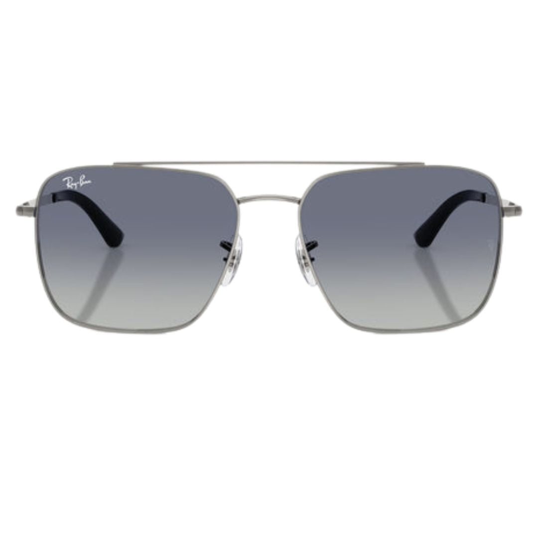 Ray-Ban RB3773I Square Sunglasses in Grey Gradient Blue Gunmetal, front view