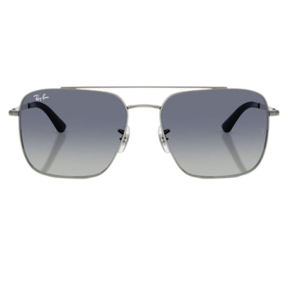 Ray-Ban RB3773I Square Sunglasses in Grey Gradient Blue Gunmetal, front view
