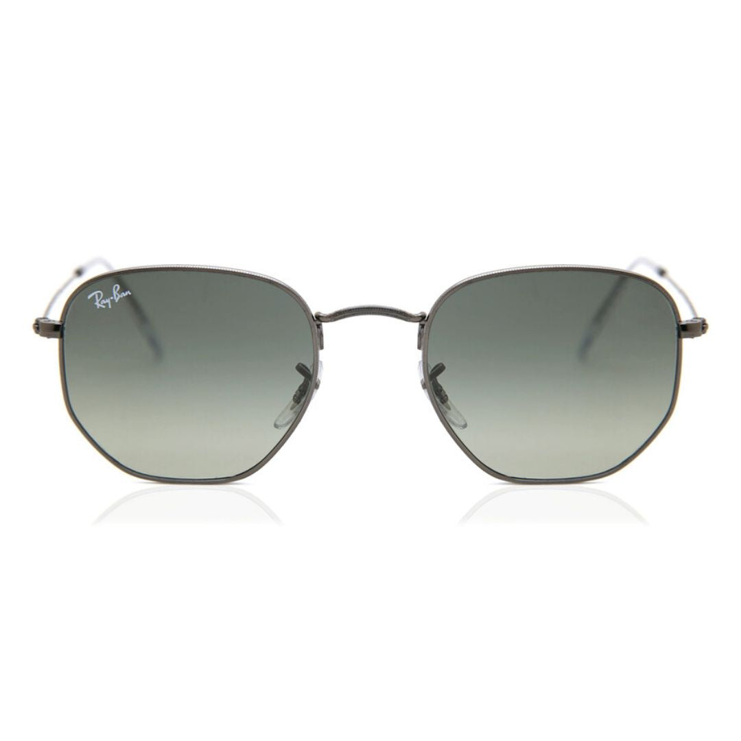 Ray-Ban RB3548N Geometric Sunglasses in Grey Gunmetal, front view