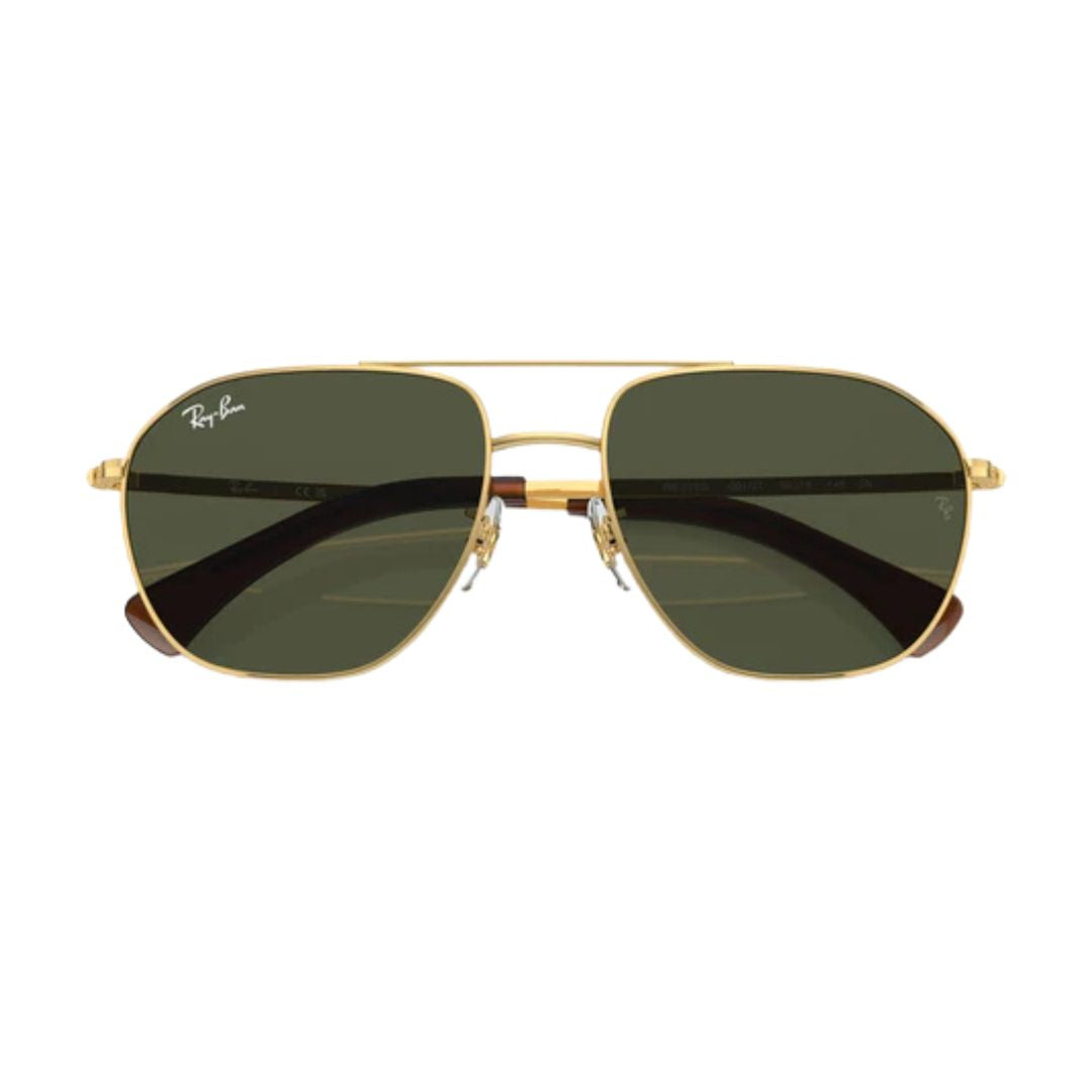 Ray-Ban RB3723I Square Sunglasses in Green / Arista Gold, front view