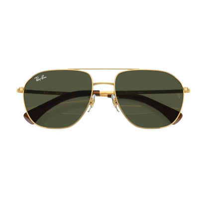 Ray-Ban RB3723I Square Sunglasses in Green / Arista Gold, front view