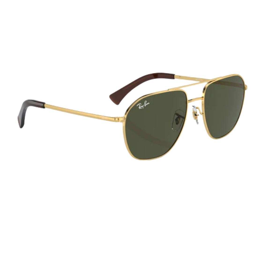 Ray-Ban RB3723I Square Sunglasses in Green / Arista Gold, side view