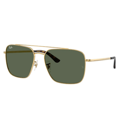 Ray-Ban RB3773 Square Sunglasses in Green Gold, front view
