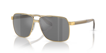 SOLID GRAY MIRROR POLARIZED LENSES WITH GOLD FRAME
