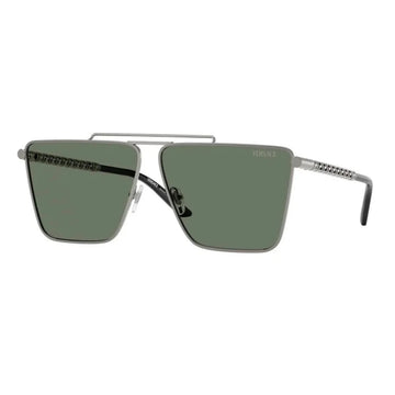 SOLID GREEN LENSES WITH GUNMETAL FRAME