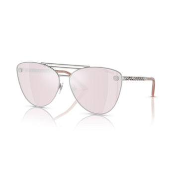 PINK MIRROR LENSES WITH SLIVER FRAME