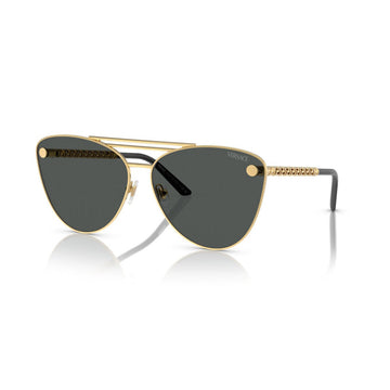 SOLID GRAY LENSES WITH GOLD FRAME