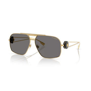 SOLID GRAY POLARIZED LENSES WITH GOLD FRAME