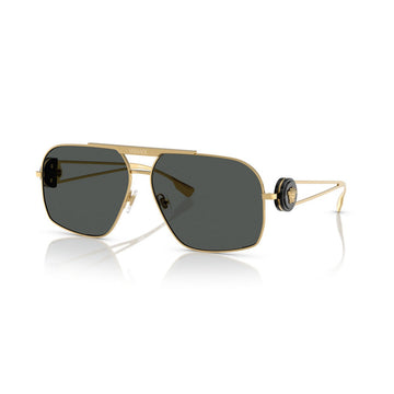 SOLID GRAY LENSES WITH GOLD FRAME