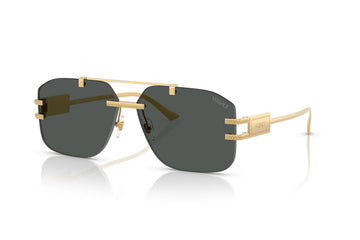 SOLID GRAY LENSES WITH GOLD FRAME