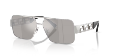 LIGHT GRAY SLIVER MIRROR LENSES WITH SLIVER FRAME