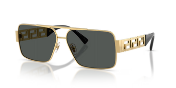 SOLID GRAY LENSES WITH GOLD FRAME