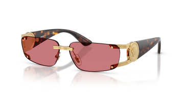 LIGHT RED LENSES WITH GOLD FRAME