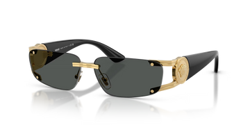 SOLID GRAY LENSES WITH GOLD FRAME