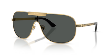 SOLID GRAY LENSES WITH SHINY GOLD FRAME