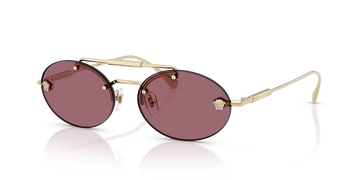 LIGHT VIOLET LENSES WITH GOLD FRAME