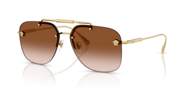 BROWN GRADIENT LENSES WITH GOLD FRAME