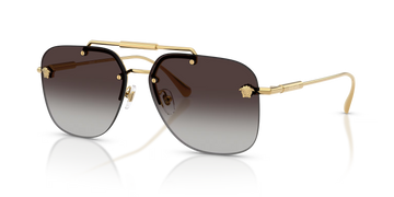 GRAY GRADIENT LENSES WITH GOLD FRAME