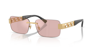 LIGHT PINK LENSES WITH GOLD FRAME