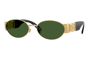 SOLID GREEN LENSES WITH GOLD FRAME