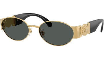 SOLID GRAY LENSES WITH GOLD FRAME