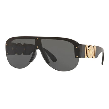 SOLID GRAY LENSES WITH BLACK FRAME