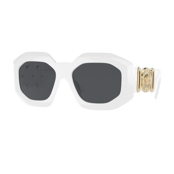 SOLID GRAY LENSES WITH WHITE FRAME