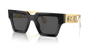 SOLID GRAY BLACK LENSES WITH BLACK GOLD FRAME