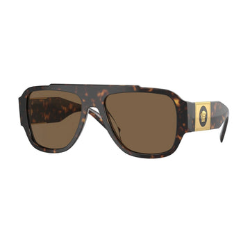 SOLID BROWN LENSES WITH HAVANA FRAME