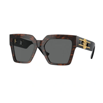 SOLID GRAY LENSES WITH HAVANA FRAME