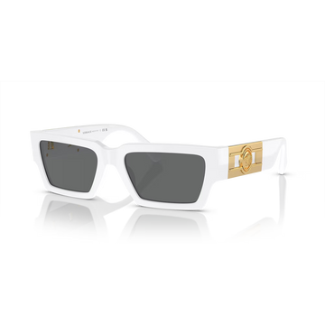 SOLID GRAY LENSES WITH WHITE FRAME