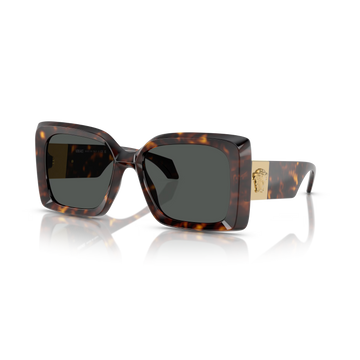 SOLID GRAY LENSES WITH HAVANA FRAME