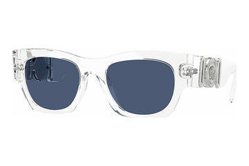 SOLID BLUE LENSES WITH CRYSTAL FRAME
