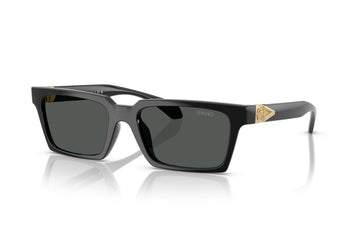 SOLID GRAY LENSES WITH BLACK FRAME