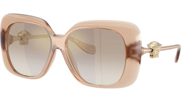 BROWN GRADIENT GOLD MIRROR LENSES WITH OPAL ROSE FRAME