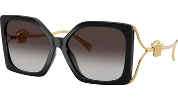 GRAY GRADIENT LENSES WITH BLACK GOLD SIDE FRAME