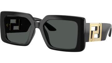 SOLID GRAY LENSES WITH BLACK FRAME