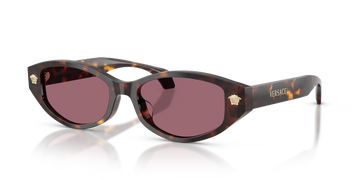 SOLID VIOLET LENSES WITH HAVANA FRAME