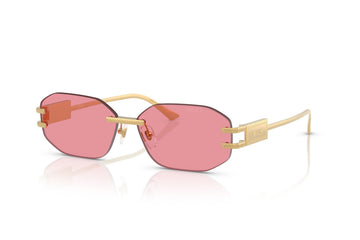 LIGHT PINK LENSES WITH GOLD FRAME