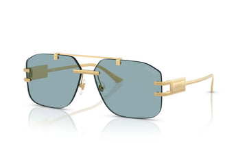 LIGHT BLUE LENSES WITH GOLD FRAME