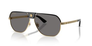 SOLID GRAY POLARIZED LENSES WITH GOLD FRAME