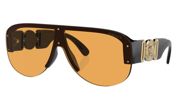 LIGHT ORANGE LENSES WITH BLACK FRAME
