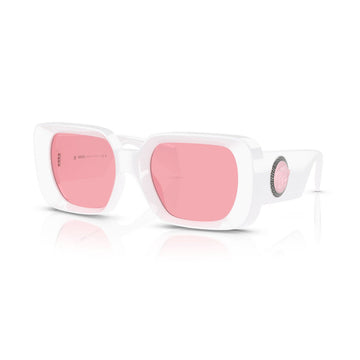 LIGHT PINK LENSES WITH WHITE FRAME