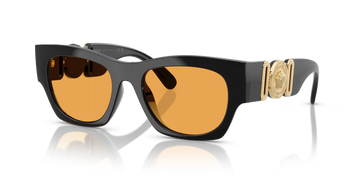 LIGHT ORANGE LENSES WITH BLACK FRAME