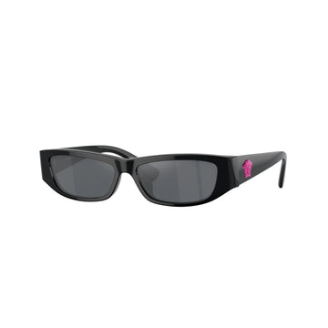 SOLID GRAY MIRROR LENSES WITH BLACK FRAME